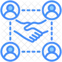 Collaboratif Cooperatif Transaction Icône