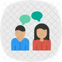 Collaboration Discussion Focus Group Icon