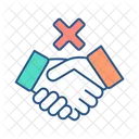 Collaboration Denial Hand Shake Icon