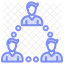 Collaboration Duotone Line Icon Icon