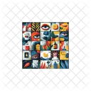 Diseno Cuadricula Plantilla Icono