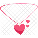 Collar de corazón  Icono