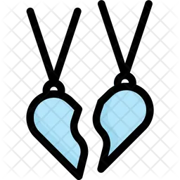 Collar de corazón roto  Icono