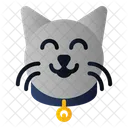 Collar De Gato Cinturon Etiqueta Icono