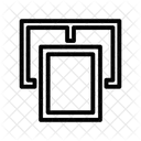 Collate Portrait Separated Icon
