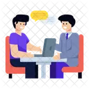 Colleagues Discussion Office Meeting Colleagues Talking Icon