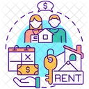 Collecting rent  Icon
