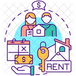 Collecting rent  Icon