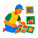 Collecting Stamps Philately Postage Icon