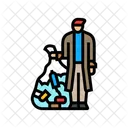 Person Collecting Recyclable Icon