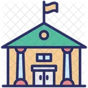 College Educational Building Library Icon