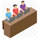 College Class College Students Group Study Icon