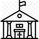 College Educational Building Library Icon