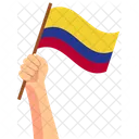 Colombia Hand Holding Nation Symbol Icon