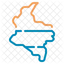 Colombia Map Outline Icon