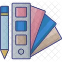 Color Chart Pencil Chart Color Paper Icon