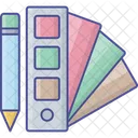 Color Chart Pencil Chart Color Paper Icon