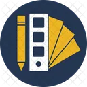 Color Chart Pencil Chart Color Paper Icon