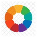 Color Wheels Shaped Color Circles Icon