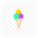 Color cone icecream  Icon