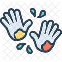 Color en la mano  Icono