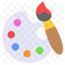 Color Palette Brush Icon