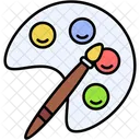 Color Palette Paint Design Icon