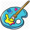 Color Palette Paint Bold Painting Tool Icon