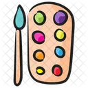Color Palette Art Colors Drawing Icon