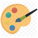 Color Palette With Art Brush Palette Color Icon
