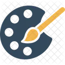 Art Tool Color Plate Paint Brush Icon