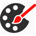 Art Tool Color Plate Paint Brush Icon