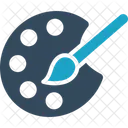 Art Tool Color Plate Paint Brush Icon