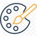 Art Tool Color Plate Paint Brush Icon