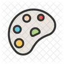 Color Palette Plate Icon