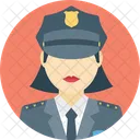 Policia Mujer Policia Senora Oficial Icono