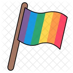 Color Rainbow Wave Stripes  Icon