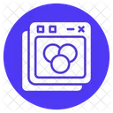 Color Search Cmyk Designing Tool Icon