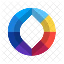 Complete Vibrant Hue Color Wheel Icon Set Icon