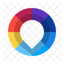 Complete Vibrant Hue Color Wheel Icon Set Icon