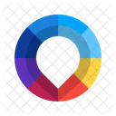 Complete Vibrant Hue Color Wheel Icon Set Icon