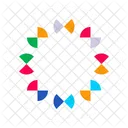 Color Wheels Shaped Color Circles Icon