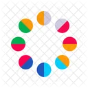 Color Wheels Shaped Color Circles Icon