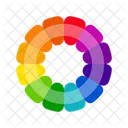 Vibrant Color Wheels Color Circles Monochromatic Colors Complementary Colors Triadic Colors Tetradic Colors Icon