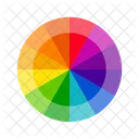 Vibrant Color Wheels Color Circles Monochromatic Colors Complementary Colors Triadic Colors Tetradic Colors Icon