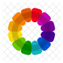 Vibrant Color Wheels Color Circles Monochromatic Colors Complementary Colors Triadic Colors Tetradic Colors Icon