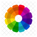 Vibrant Color Wheels Color Circles Monochromatic Colors Complementary Colors Triadic Colors Tetradic Colors Icon