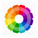 Vibrant Color Wheels Color Circles Monochromatic Colors Complementary Colors Triadic Colors Tetradic Colors Icon