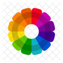 Vibrant Color Wheels Color Circles Monochromatic Colors Complementary Colors Triadic Colors Tetradic Colors Icon