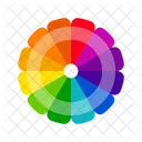 Vibrant Color Wheels Color Circles Monochromatic Colors Complementary Colors Triadic Colors Tetradic Colors Icon
